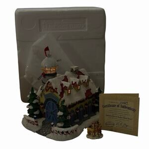 Hawthorne Village Rudolph’s Christmas Reindeer Barn Weather Watch Tower Figure